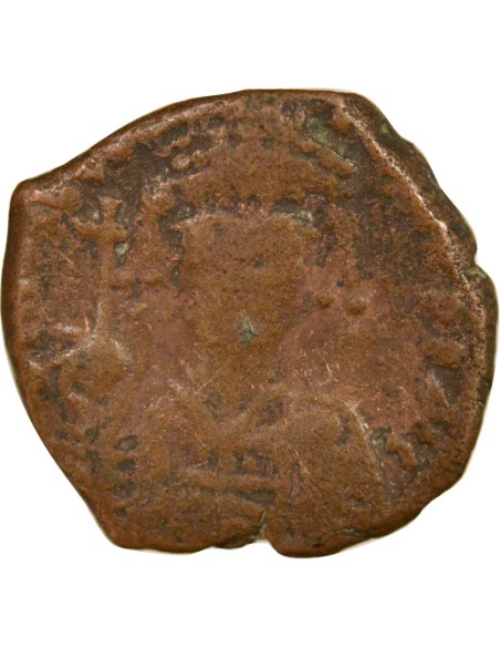 Empire Byzantin Tibère II Constantin 1/2 follis Bronze 579-582 Nicomédie
