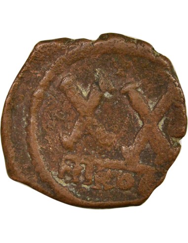 Empire Byzantin Tibère II Constantin 1/2 follis Bronze 579-582 Nicomédie