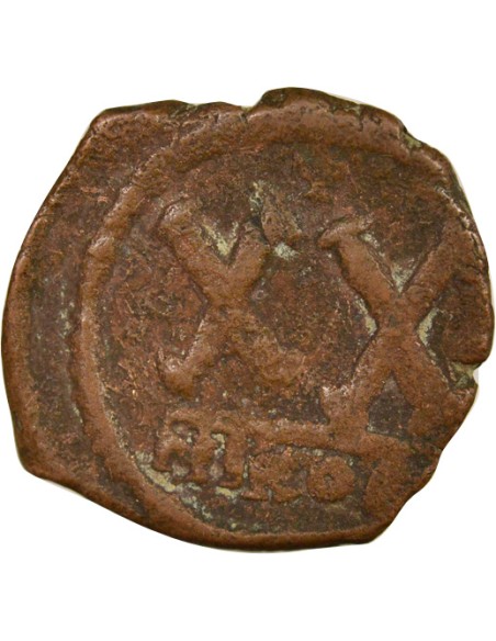 Empire Byzantin Tibère II Constantin 1/2 follis Bronze 579-582 Nicomédie