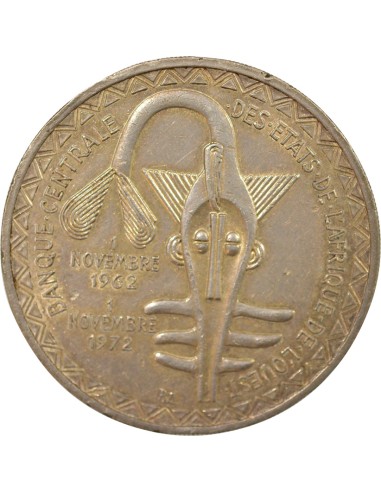 Afrique de l'Ouest Union Monétaire 500 francs Argent 1972 A Paris