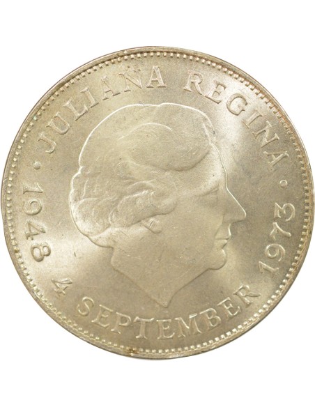 Pays-Bas Juliana 10 gulden Argent 1973 Utrecht