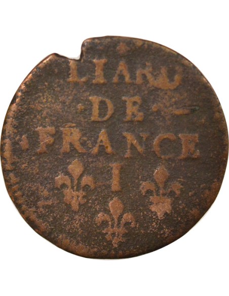 Louis XIV Au Buste Juvénile 1 liard Cuivre 1656-1658 I Limoges