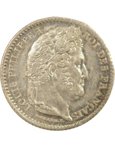 Louis-Philippe Ier 1/4 franc Argent 1845 B Rouen 2