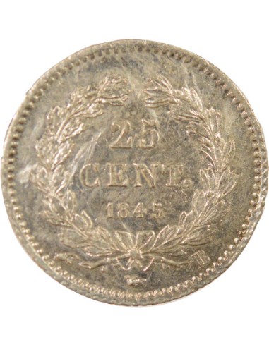 Louis-Philippe Ier 1/4 franc Argent 1845 B Rouen