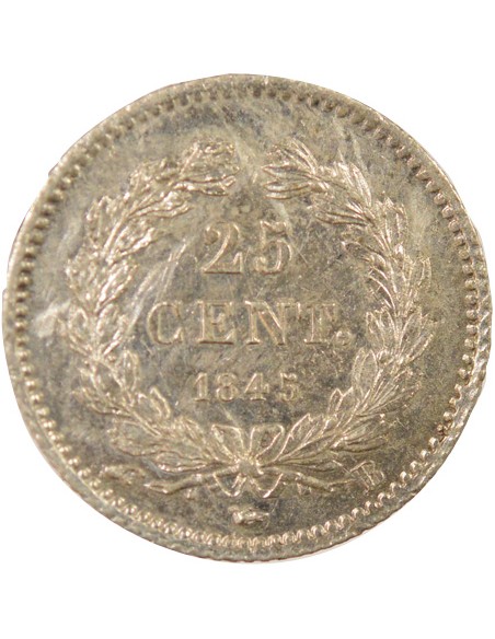 Louis-Philippe Ier 1/4 franc Argent 1845 B Rouen