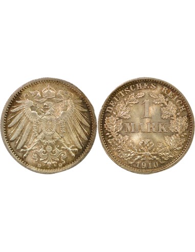 Allemagne Guillaume II de Prusse 1 mark Argent 1910 D Munich