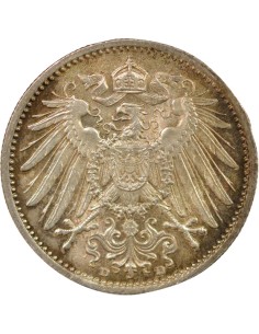 Allemagne Guillaume II de Prusse 1 mark Argent 1910 D Munich 2