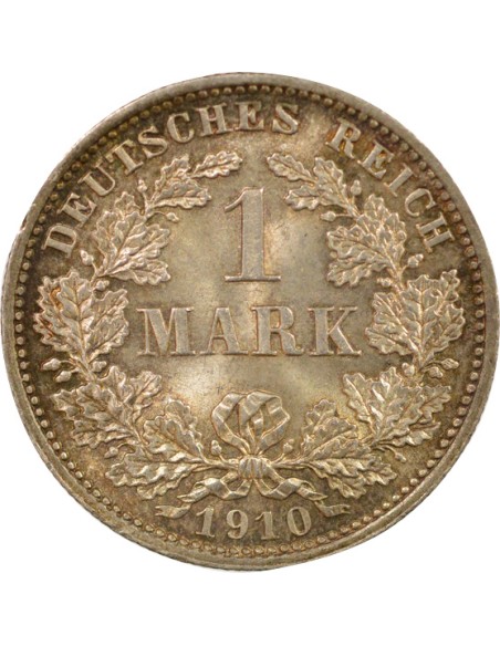 Allemagne Guillaume II de Prusse 1 mark Argent 1910 D Munich
