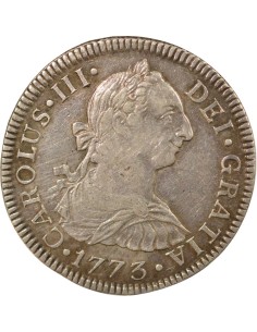 Mexique Charles III d'Espagne 2 reales Argent 1773 Mo Mexico City 2