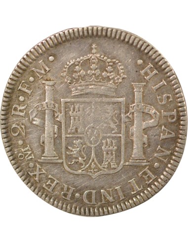 Mexique Charles III d'Espagne 2 reales Argent 1773 Mo Mexico City