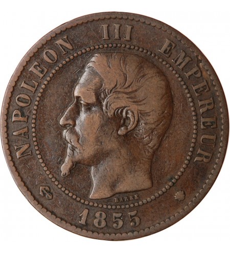 10 CENTIMES NAPOLEON III 1855 MA MARSEILLE