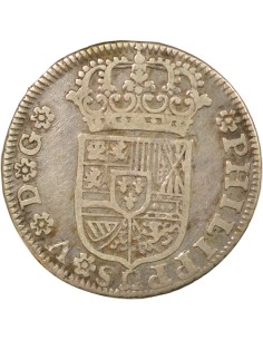 Espagne Philippe V d'Espagne 2 reales Argent 1730 S Séville 2