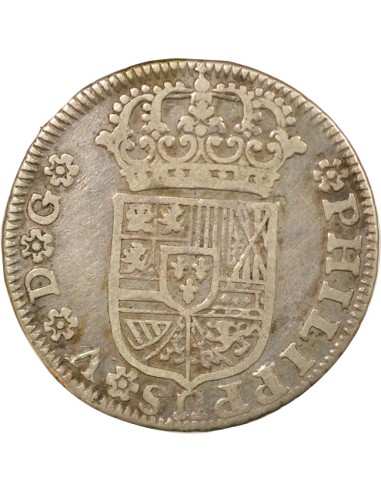 Espagne Philippe V d'Espagne 2 reales Argent 1730 S Séville