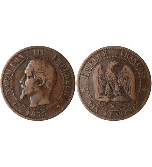 10 CENTIMES NAPOLEON III 1855 MA MARSEILLE 2