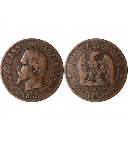 10 CENTIMES NAPOLEON III 1855 MA MARSEILLE