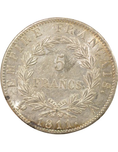 Roi d'Italie Empire 5 francs Argent 1811 A - Paris