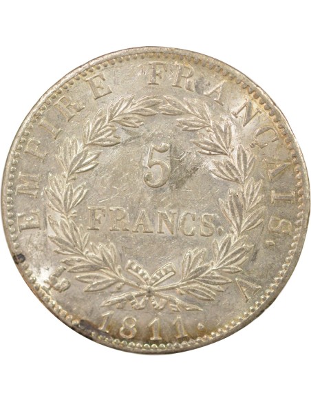 Roi d'Italie Empire 5 francs Argent 1811 A - Paris