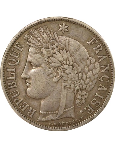 IIIe République 5 francs Argent 1870 A - Paris