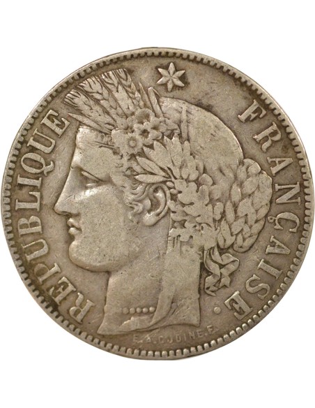 IIIe République 5 francs Argent 1871 K Bordeaux