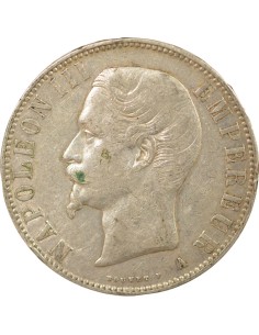 Napoléon III Tête nue 5 francs Argent 1856 A - Paris 2