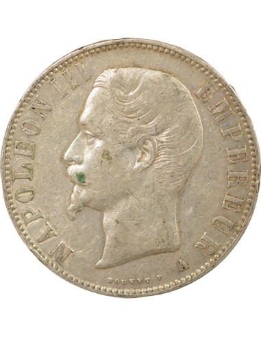 Napoléon III Tête nue 5 francs Argent 1856 A - Paris