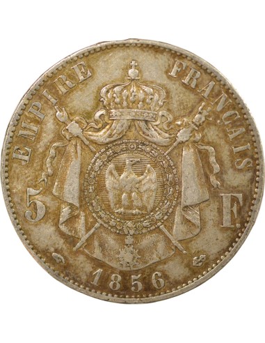 Napoléon III Tête nue 5 francs Argent 1856 A - Paris