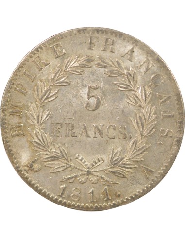 Roi d'Italie Empire 5 francs Argent 1811 A - Paris