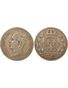Charles X 2e Type 5 francs Argent 1829 A - Paris