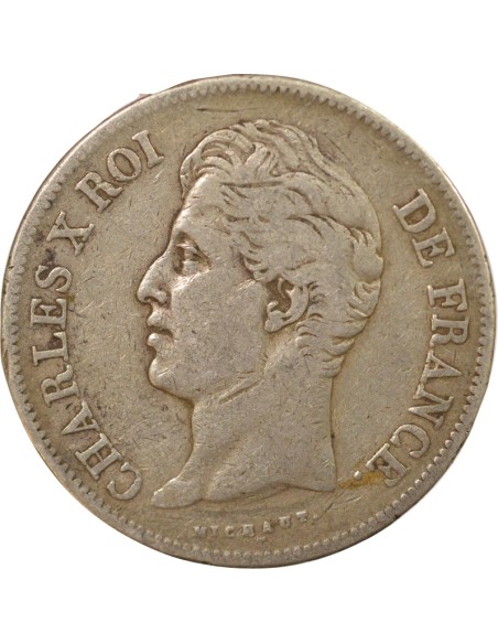 Charles X 2e Type 5 francs Argent 1829 A - Paris