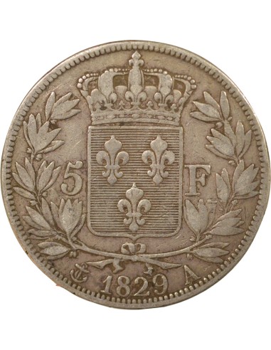 Charles X 2e Type 5 francs Argent 1829 A - Paris