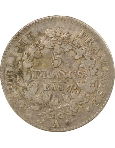 Union & Force 5 francs Argent An 7 (1798-1799) A - Paris