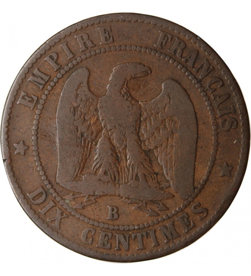 10 CENTIMES NAPOLEON III 1857 B ROUEN