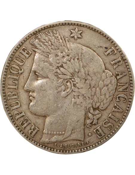 IIIe République 5 francs Argent 1871 K Bordeaux