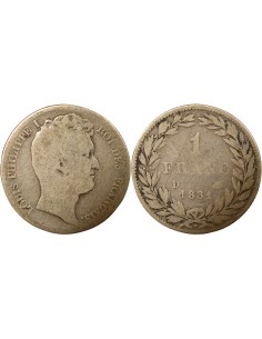 Louis-Philippe Ier Tête nue 1 franc Argent 1831 D Lyon