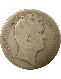 Louis-Philippe Ier Tête nue 1 franc Argent 1831 D Lyon 2