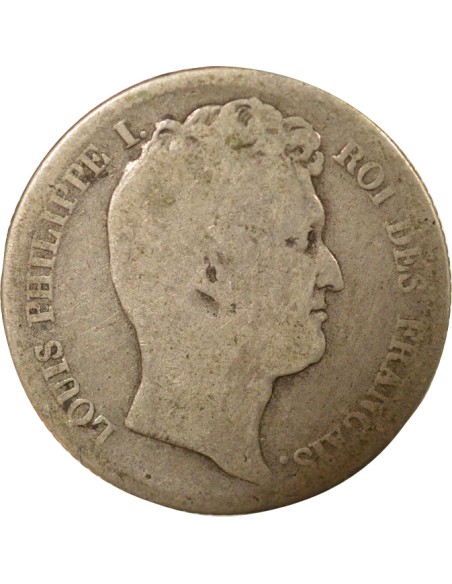 Louis-Philippe Ier Tête nue 1 franc Argent 1831 D Lyon