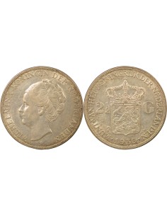 Pays-Bas Wilhelmina I 2 1/2 gulden Argent 1930 Utrecht