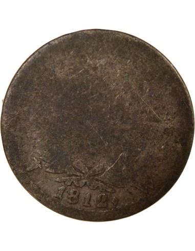 Roi d'Italie Tête Laurée 1/2 franc Argent 1812 W Lille