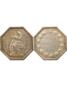 Notaires 1 jeton Argent Main (1845-1860)