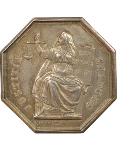 Notaires 1 jeton Argent Main (1845-1860)