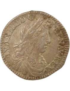 Louis XIV A la Mèche Longue 1/12 ecu Argent 1659 A - Paris 2