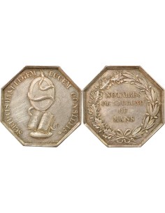 Notaires 1 jeton Argent Lamp (1832-1841)