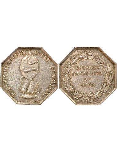 Notaires 1 jeton Argent Lamp (1832-1841)