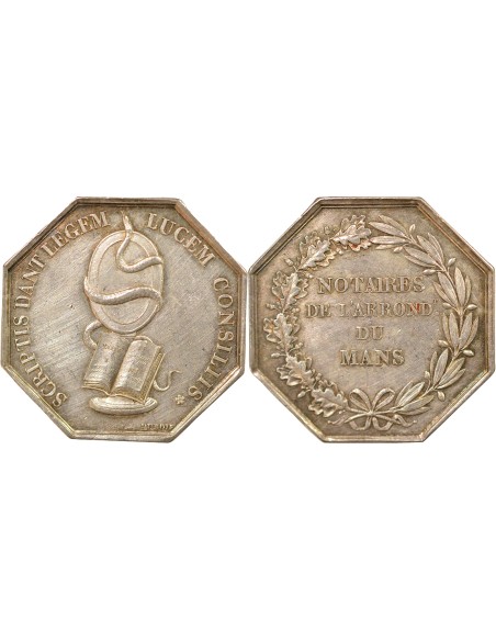 Notaires 1 jeton Argent Lamp (1832-1841)