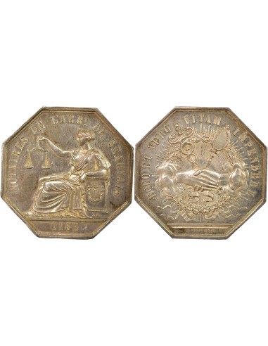 Notaires 1 jeton Argent Corne (ap. 1880)