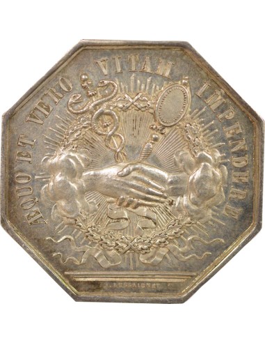 Notaires 1 jeton Argent Corne (ap. 1880)