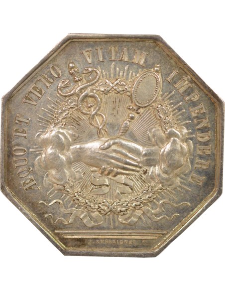 Notaires 1 jeton Argent Corne (ap. 1880)