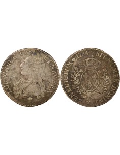 Louis XVI Au Buste Habillé 1 ecu Argent 1784 K Bordeaux