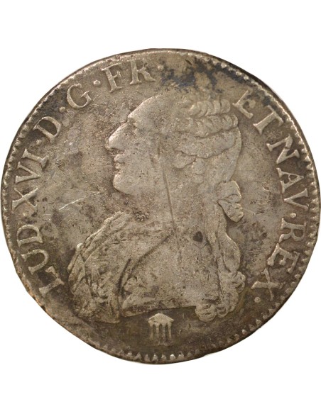 Louis XVI Au Buste Habillé 1 ecu Argent 1784 K Bordeaux