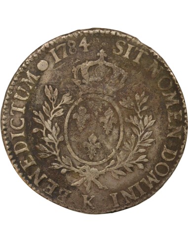 Louis XVI Au Buste Habillé 1 ecu Argent 1784 K Bordeaux